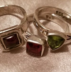 Silpada .925 sterling silver ring set of 3